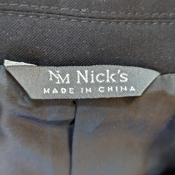 NM Nick’s Oversized Navy Blue Classic Tailored Fit 2 Button Front Blazer Jacket - Picture 4 of 12